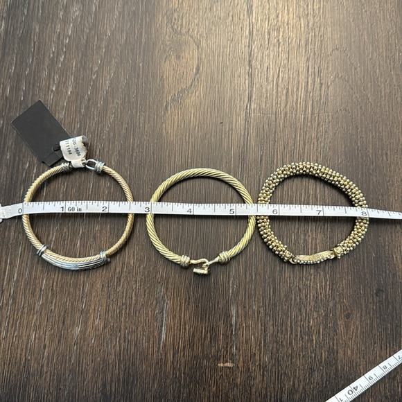 Elegant Gold and Silver Tone Bracelet Set - Picture 4 of 4